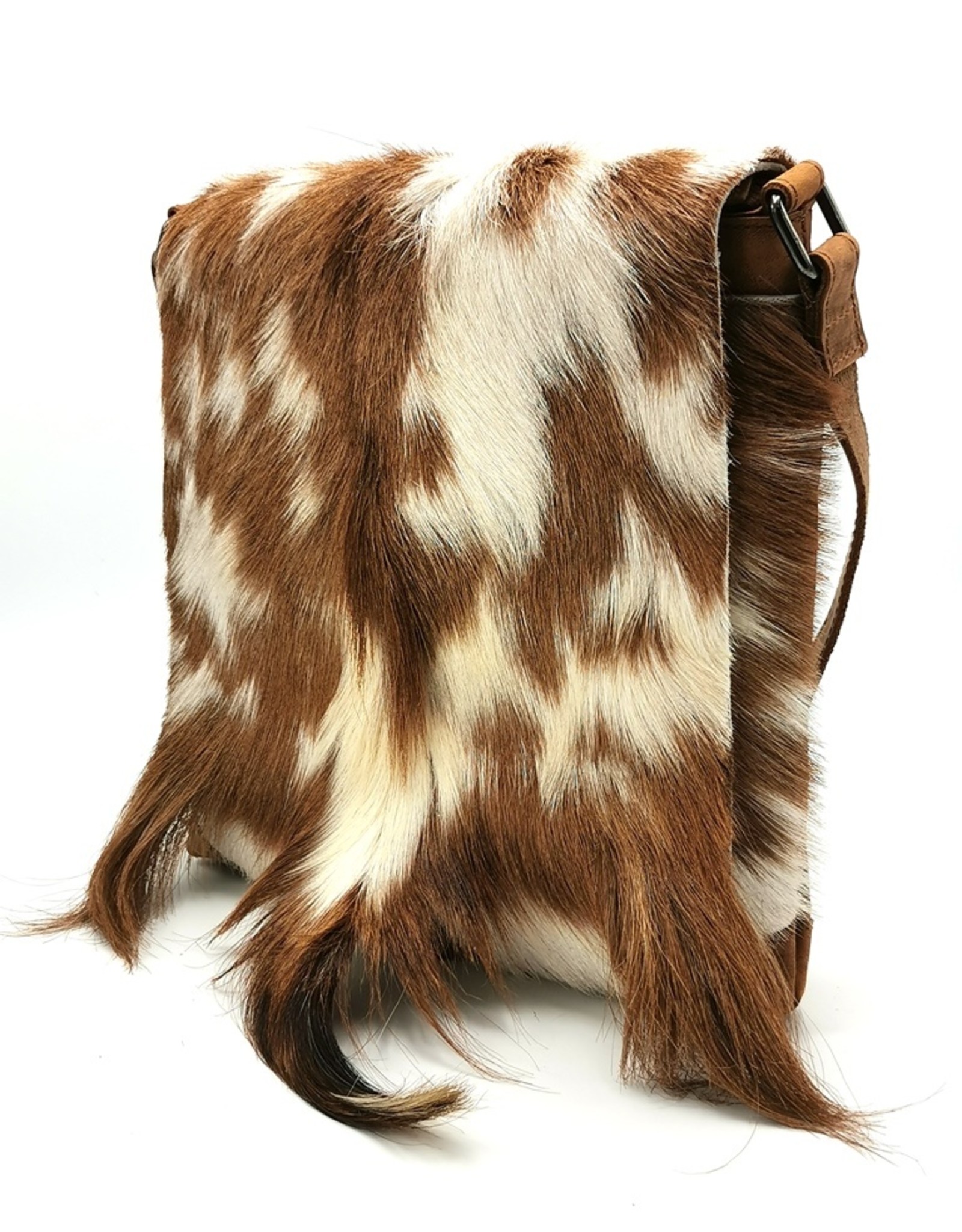 Hide & Stitches Leather bags - Hide & Stitches Leather Shoulder bag with Fur cover