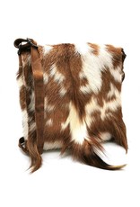 Hide & Stitches Leren tassen - Hide & Stitches Leren Schoudertas met Vacht omslag