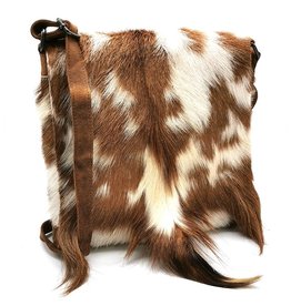 Hide & Stitches Hide & stitches Leather Shoulder bag with Fur cover