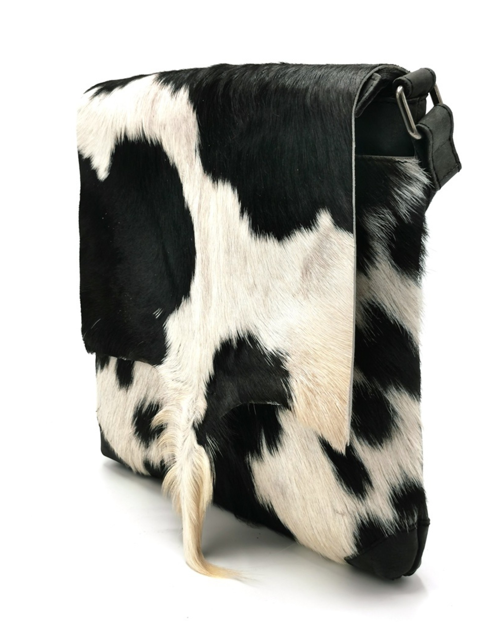 Hide & Stitches Leather bags - Hide & Stitches Leather Shoulder bag with Fur cover