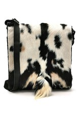 Hide & Stitches Leather bags - Hide & Stitches Leather Shoulder bag with Fur cover