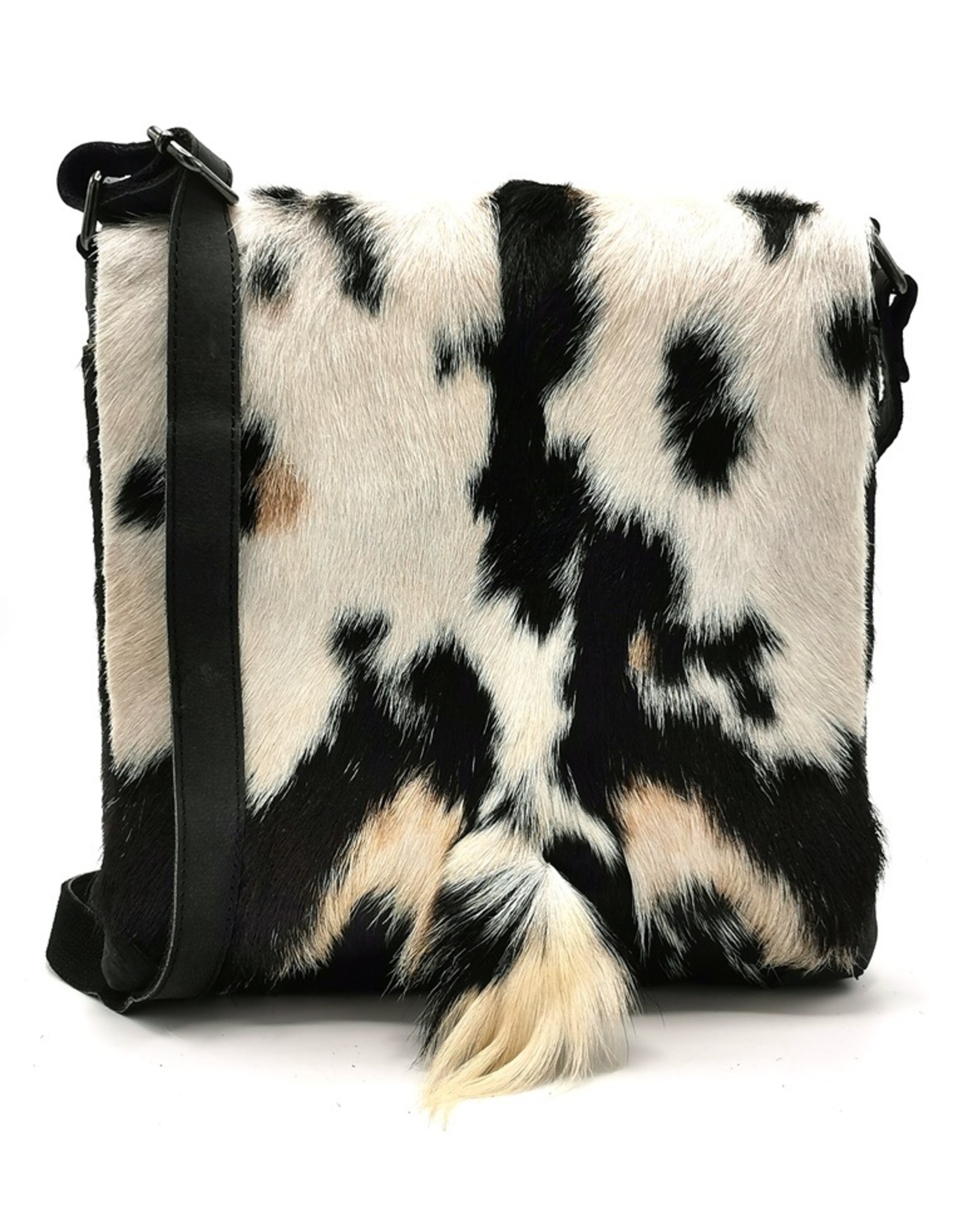 Hide & Stitches Leather bags - Hide & Stitches Leather Shoulder bag with Fur cover