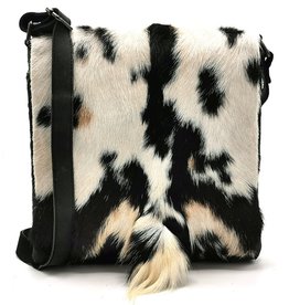 Hide & Stitches Hide & stitches Leather Shoulder bag with Fur cover