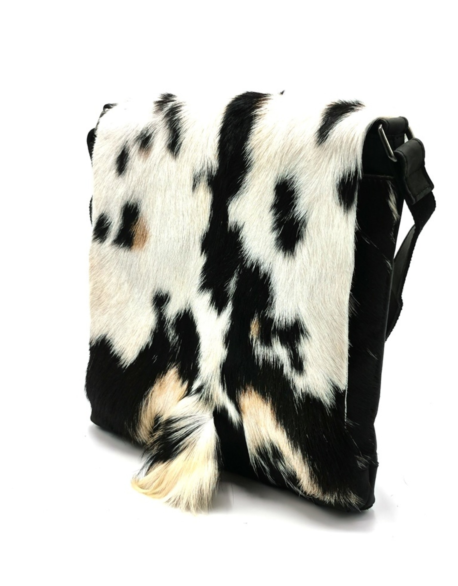 Hide & Stitches Leather bags - Hide & Stitches Leather Shoulder bag with Fur cover