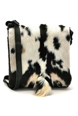Hide & Stitches Leather bags - Hide & Stitches Leather Shoulder bag with Fur cover
