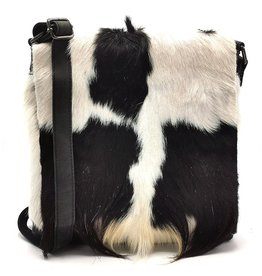 Hide & Stitches Hide & stitches Leather Shoulder bag with Fur cover