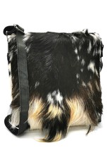 Hide & Stitches Leather bags - Hide & Stitches Leather Shoulder bag with Fur cover