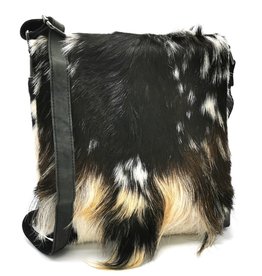 Hide & Stitches Hide & stitches Leather Shoulder bag with Fur cover