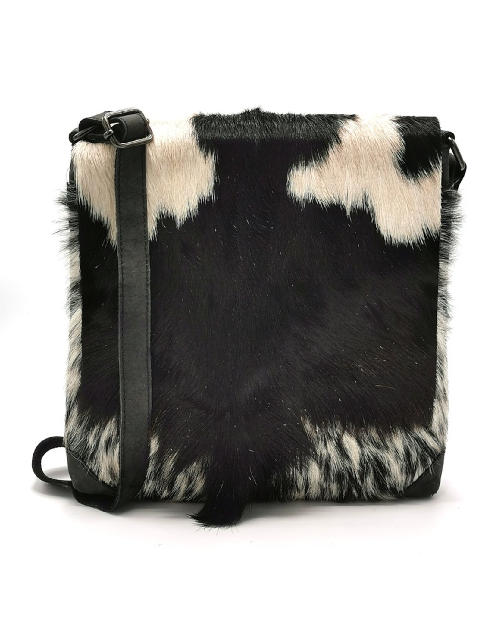 Hide & Stitches Leather bags - Hide & Stitches Leather Shoulder bag with Fur cover