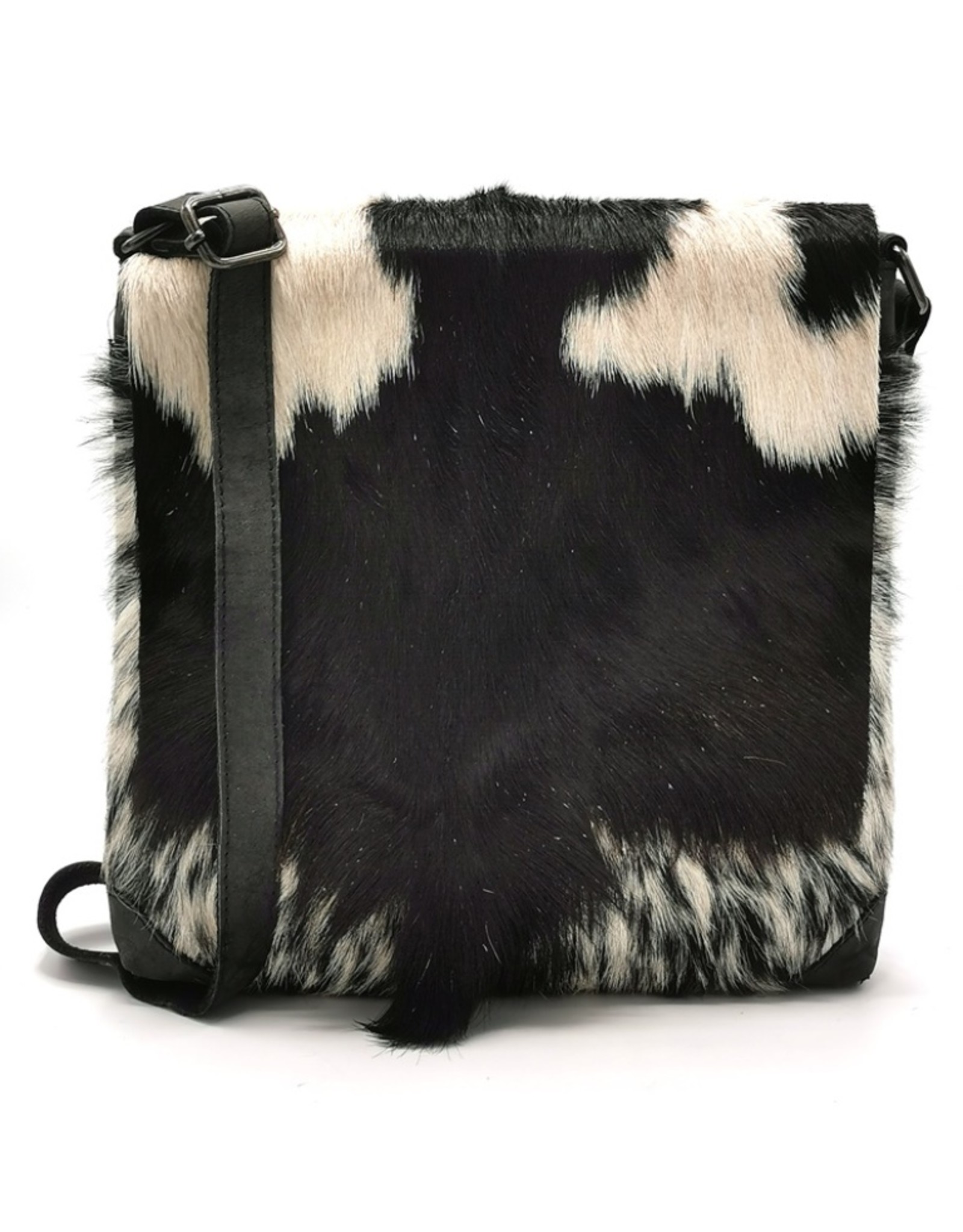 Hide & Stitches Leather bags - Hide & Stitches Leather Shoulder bag with Fur cover