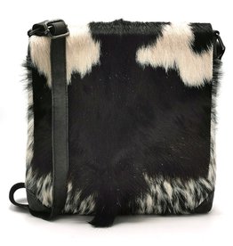 Hide & Stitches Hide & stitches Leather Shoulder bag with Fur cover