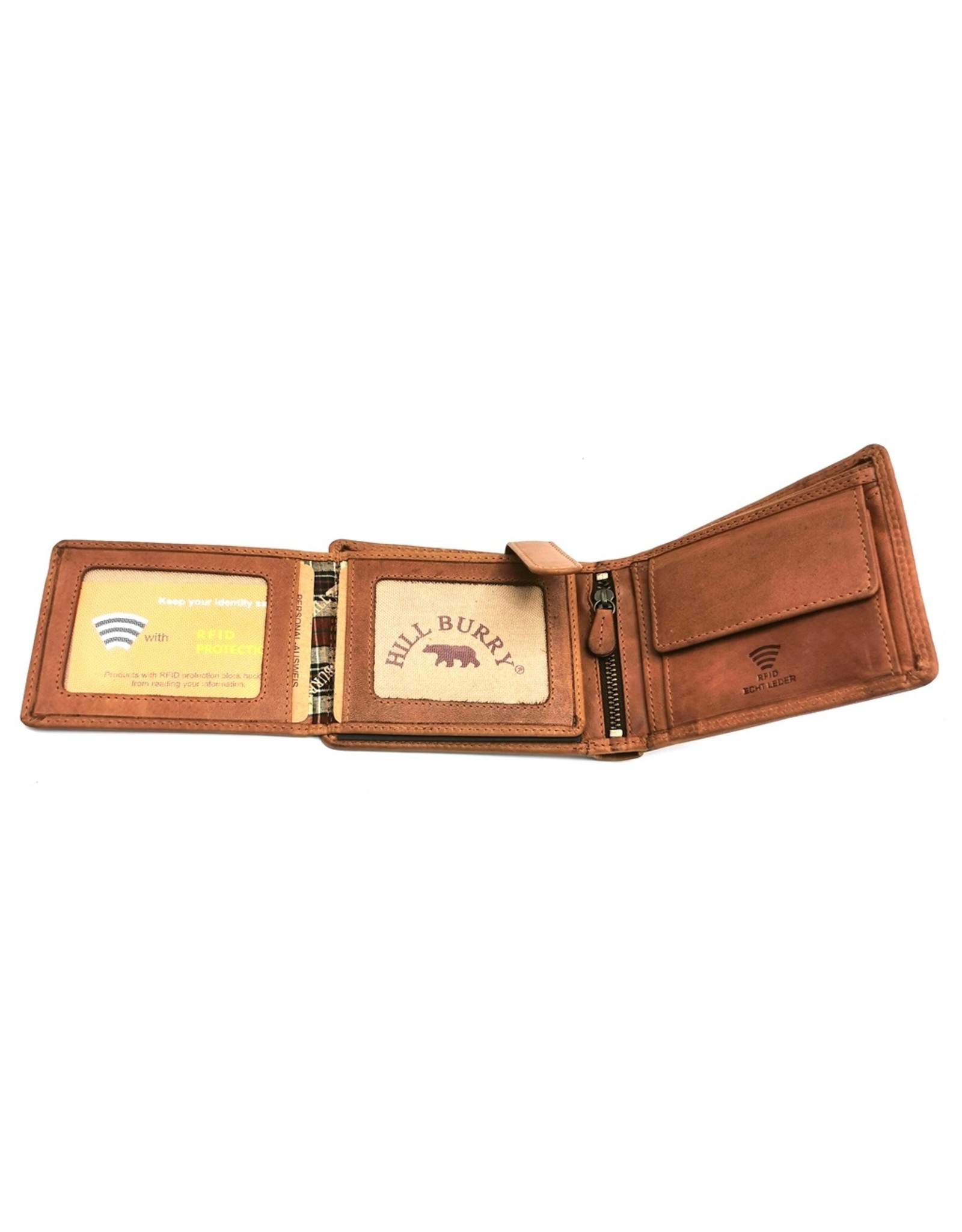 HillBurry Leather Wallets - HillBurry Leather wallet with embossed motorbike  horizontale