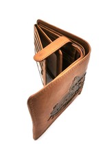 HillBurry Leather Wallets - HillBurry Leather wallet with embossed motorbike  horizontale
