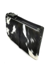 Hide & Stitches Leather Festival bags, waist bags and belt bags - Hide & Stitches Leather Shoulder Bag with Genuine Fur black-white