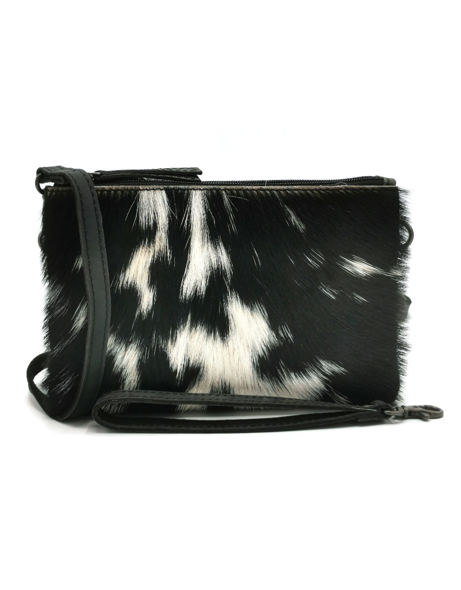 Hide & Stitches Leather Festival bags, waist bags and belt bags - Hide & Stitches Leather Shoulder Bag with Genuine Fur black