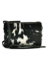 Hide & Stitches Leather Festival bags, waist bags and belt bags - Hide & Stitches Leather Shoulder Bag with Genuine Fur black