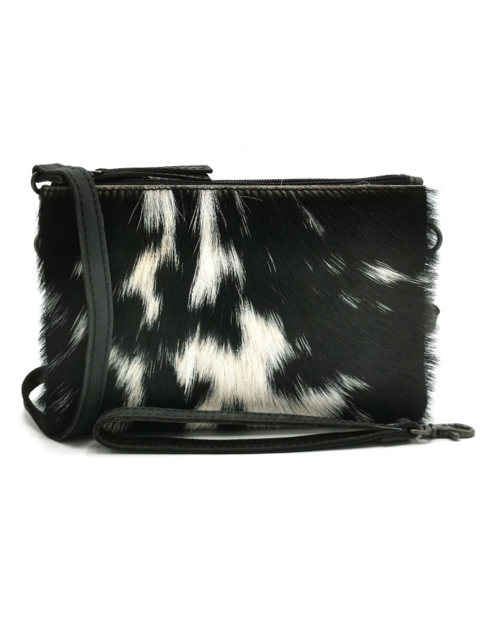 Hide & Stitches Leather Festival bags, waist bags and belt bags - Hide & Stitches Leather Shoulder Bag with Genuine Fur black