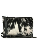 Hide & Stitches Leather Festival bags, waist bags and belt bags - Hide & Stitches Leather Shoulder Bag with Genuine Fur black