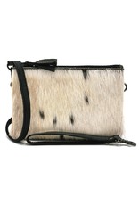 Hide & Stitches Leather Festival bags, waist bags and belt bags - Hide & Stitches Leather Shoulder Bag with Genuine Fur black