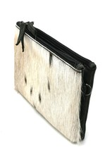 Hide & Stitches Leather Festival bags, waist bags and belt bags - Hide & Stitches Leather Shoulder Bag with Genuine Fur black