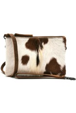 Hide & Stitches Leather Festival bags, waist bags and belt bags - Hide & Stitches Leather Shoulder Bag with Genuine Fur brown-white