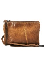 Hide & Stitches Leather Festival bags, waist bags and belt bags - Hide & Stitches Leather Shoulder Bag with Genuine Fur brown-white