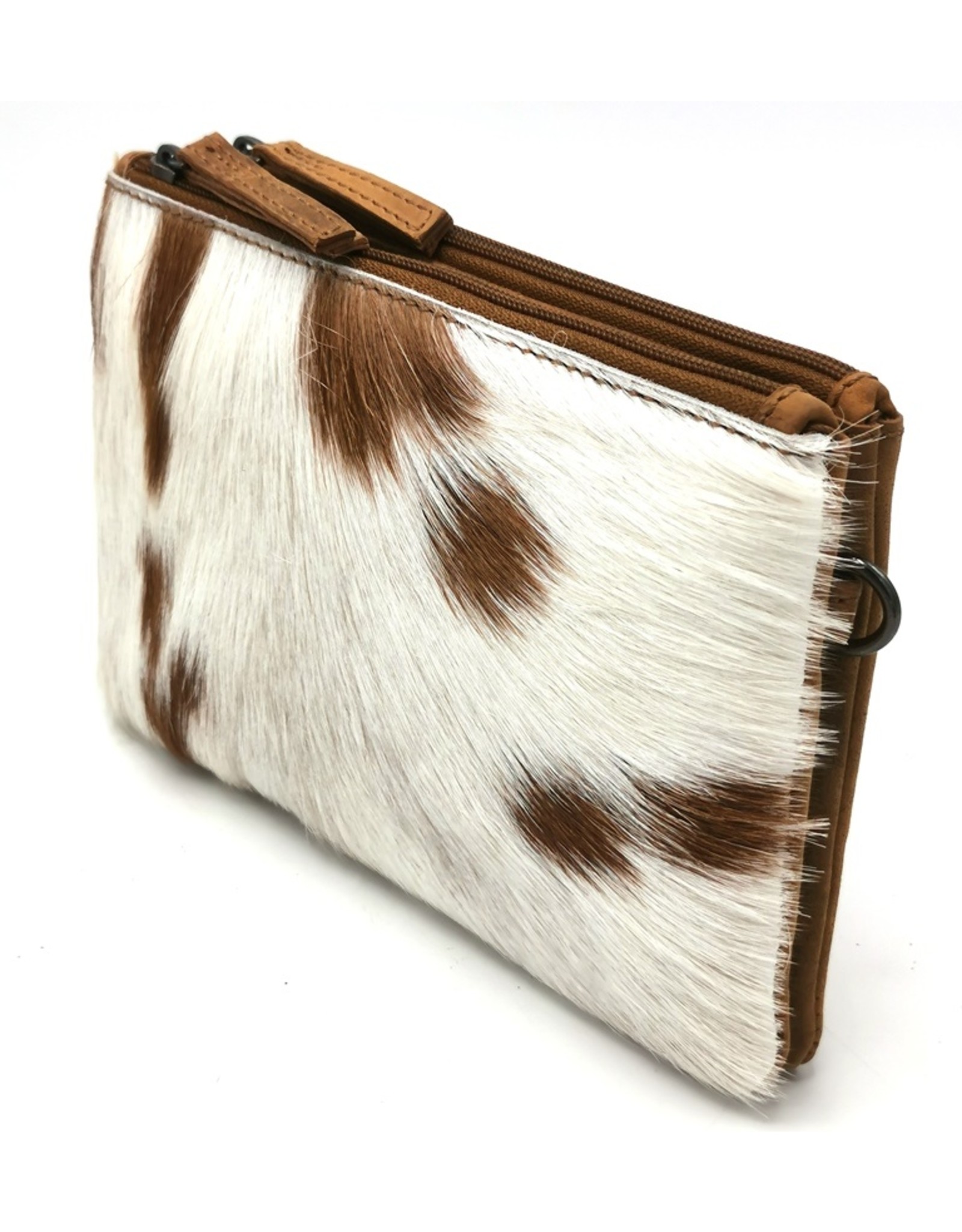 Hide & Stitches Leather Festival bags, waist bags and belt bags - Hide & Stitches Leather Shoulder Bag with Genuine Fur brown-white