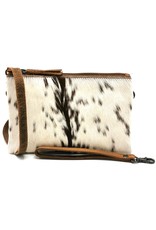 Hide & Stitches Leather Festival bags, waist bags and belt bags - Hide & Stitches Leather Shoulder Bag with Genuine Fur brown-white