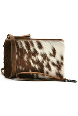 Hide & Stitches Leather Festival bags, waist bags and belt bags - Hide & Stitches Leather Shoulder Bag with Genuine Fur brown-white