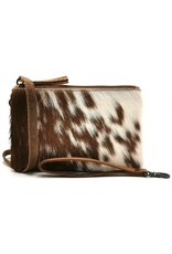 Hide & Stitches Leather Festival bags, waist bags and belt bags - Hide & Stitches Leather Shoulder Bag with Genuine Fur brown-white