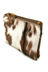 Hide & Stitches Leather Festival bags, waist bags and belt bags - Hide & Stitches Leather Shoulder Bag with Genuine Fur brown-white
