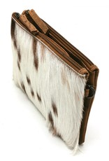 Hide & Stitches Leather Festival bags, waist bags and belt bags - Hide & Stitches Leather Shoulder Bag with Genuine Fur brown-white