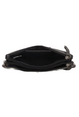 Hide & Stitches Leather Festival bags, waist bags and belt bags - Hide & Stitches Leather Shoulder Bag with Genuine Fur black