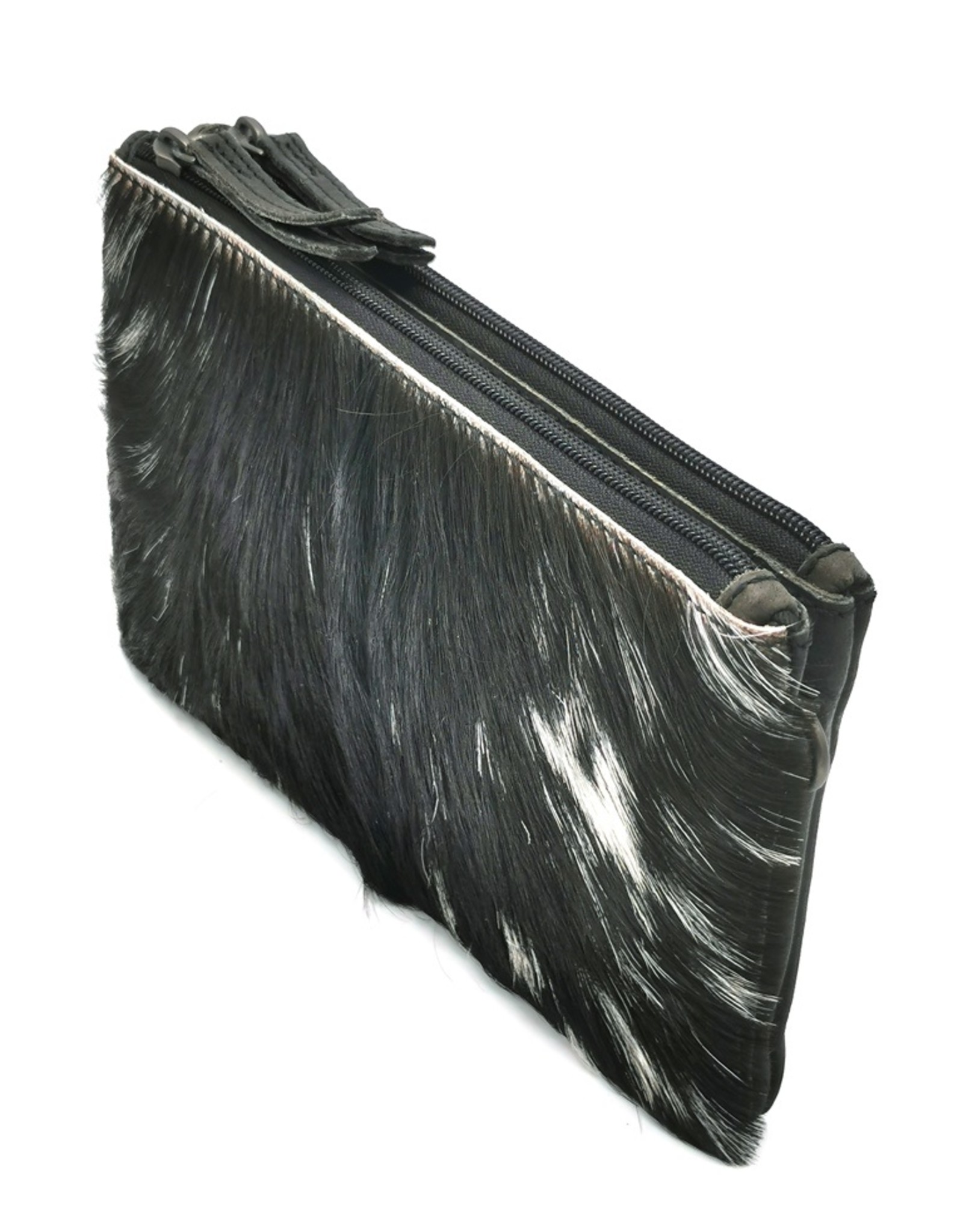 Hide & Stitches Leather Festival bags, waist bags and belt bags - Hide & Stitches Leather Shoulder Bag with Genuine Fur black