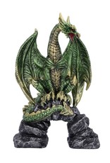 Alator Giftware Figurines Collectables - Haranu Green Metallic Dragon Figurine 15.5cm