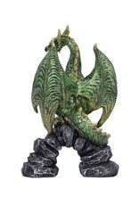 Alator Giftware, beelden, collectables - Haranu Groene Metallic Draak Beeldje 15,5cm