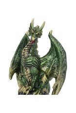 Alator Giftware Figurines Collectables - Haranu Green Metallic Dragon Figurine 15.5cm