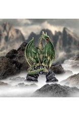 Alator Giftware Figurines Collectables - Haranu Green Metallic Dragon Figurine 15.5cm