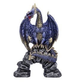 Alator Acko  Blue Metallic Dragon Figurine 15.5cm