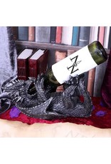 NemesisNow Giftware, beelden, collectables - Metallic Silver Dragon Guzzler Wine Bottle Holder