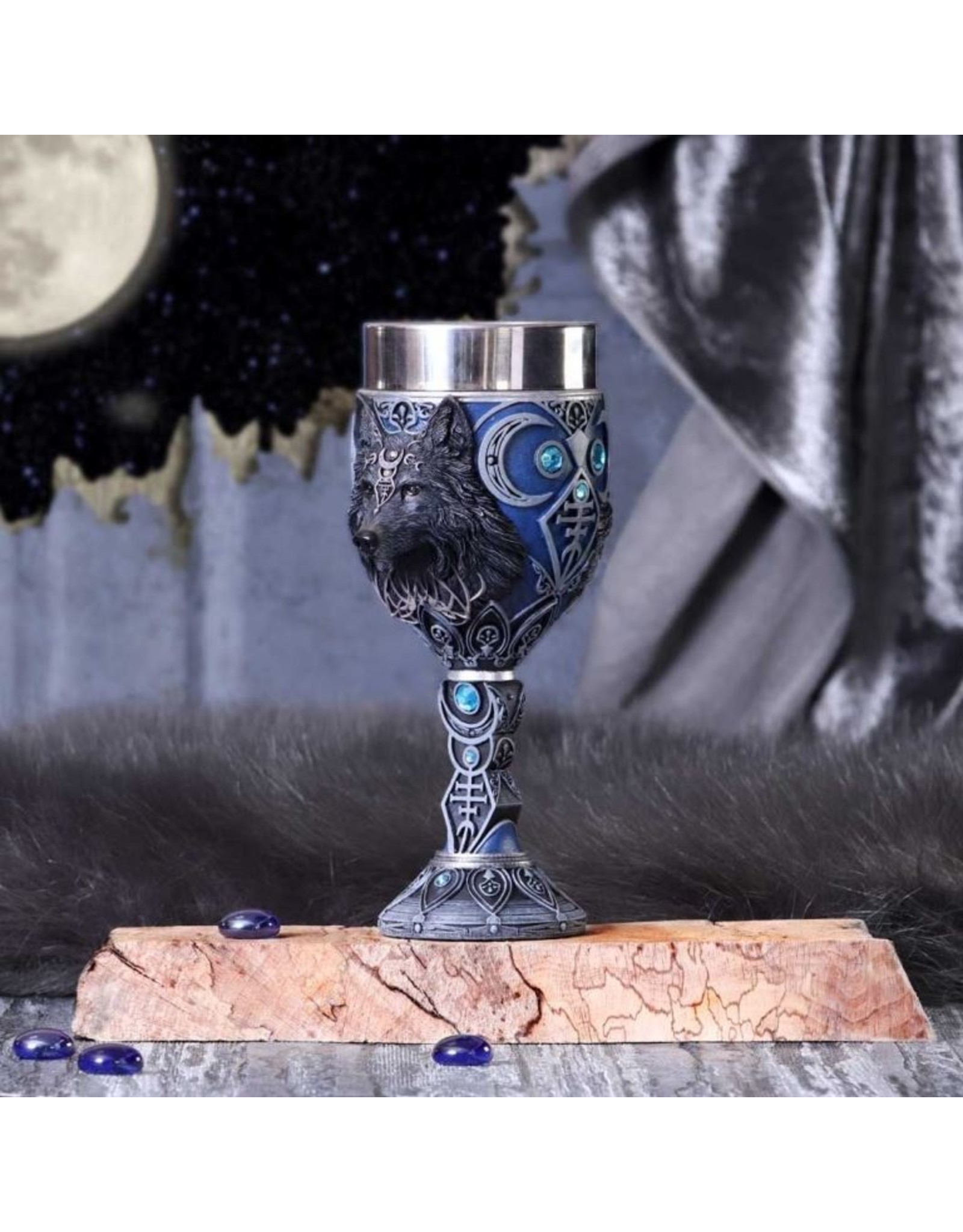 NemesisNow Giftware & Lifestyle - Wolf Moon Goblet 19.5cm