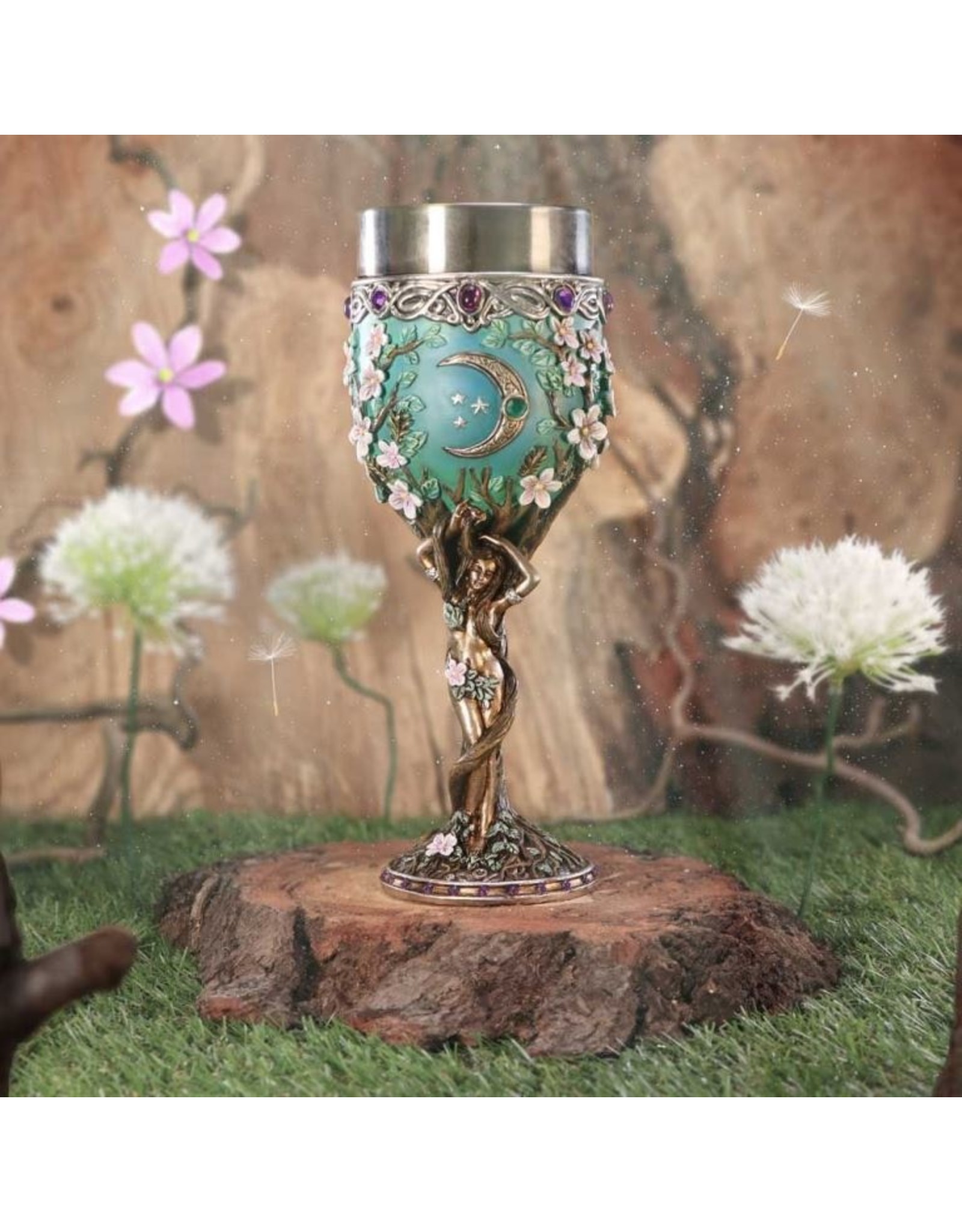 NemesisNow Tankards and Goblets - Triple Moon Goddess Maiden Goblet 20.8cm