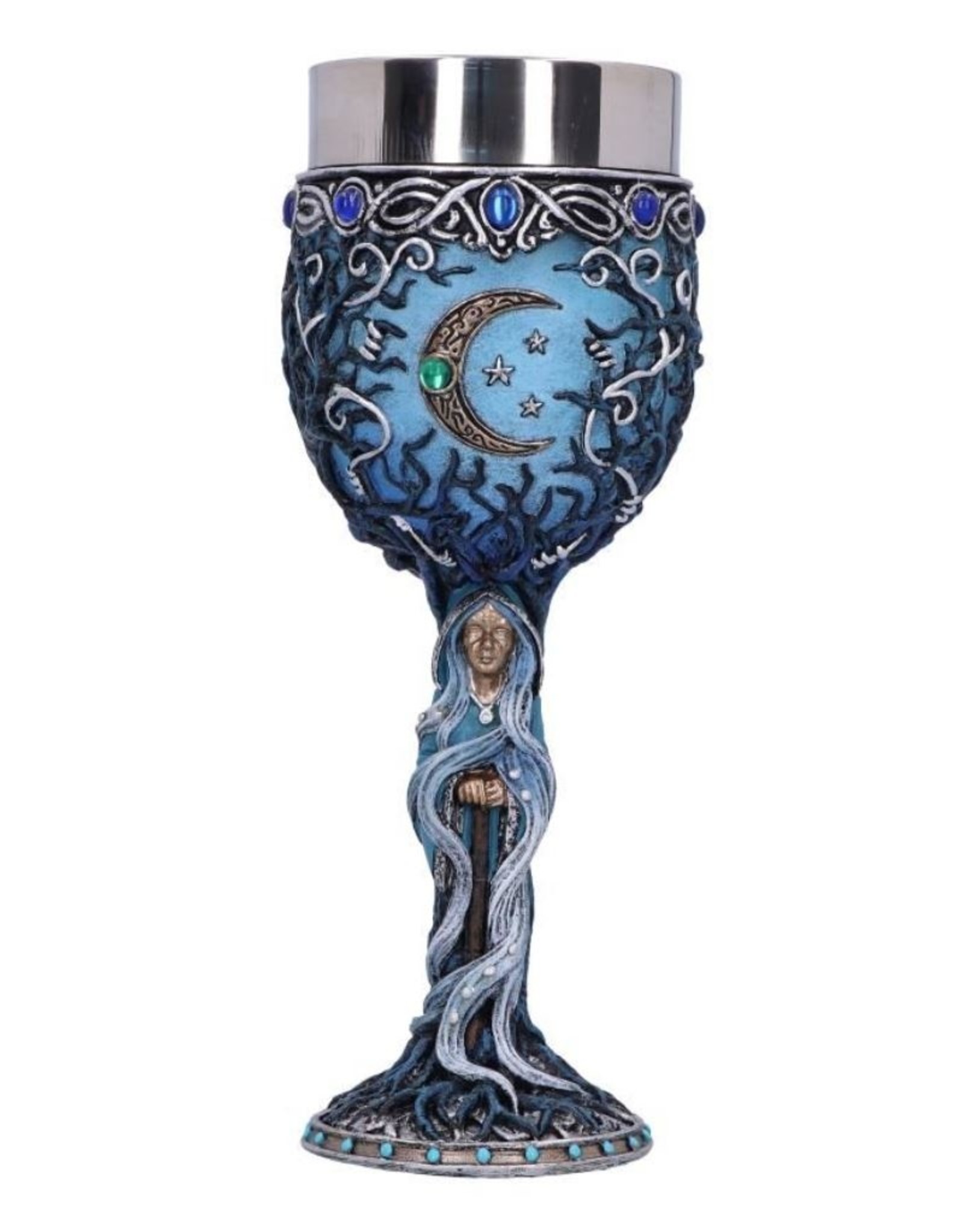 NemesisNow Tankards and Goblets - Triple Moon Crone Goblet 20.8cm