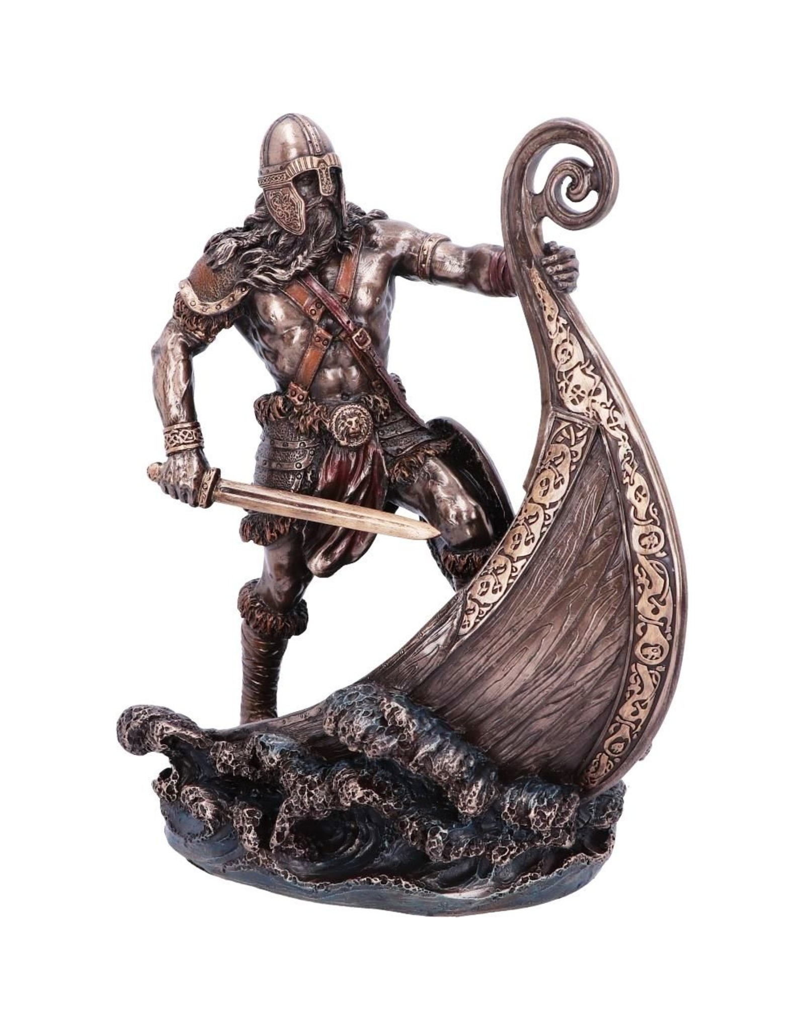 Veronese Design Giftware & Lifestyle - Halvor Viking Standing on the Prow of Viking Sloop - Veronese Design