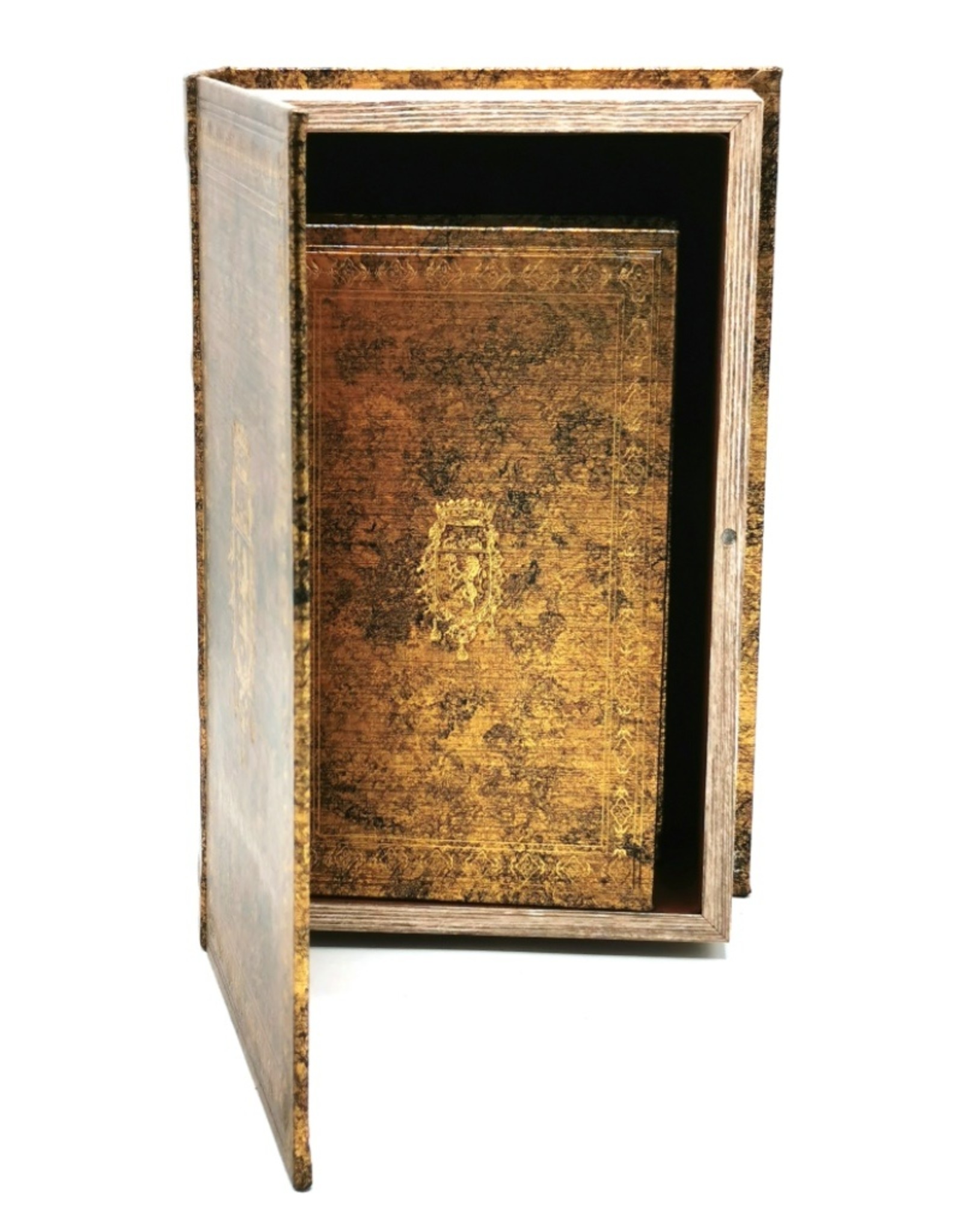 Trukado Miscellaneous - Storage Book Antique Gold with Coat of Arms