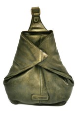 HillBurry Leather backpacks Leather shoppers - HillBurry Crossbody-Sling bag Washed Leather olive green