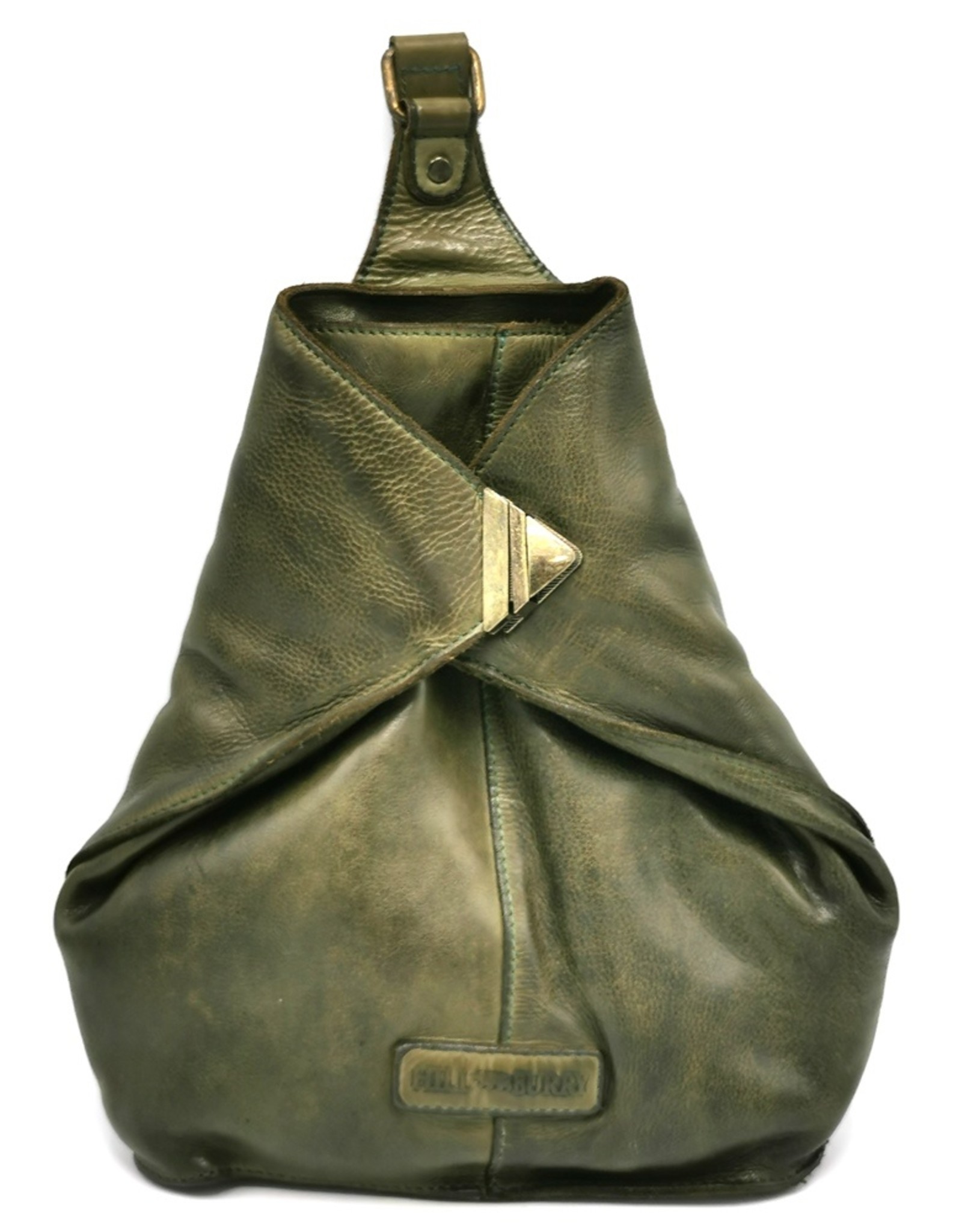 HillBurry Leather backpacks Leather shoppers - HillBurry Crossbody-Sling bag Washed Leather olive green