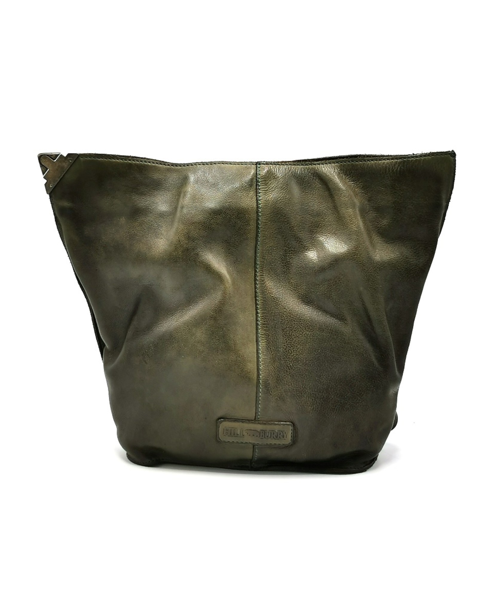 HillBurry Leather backpacks Leather shoppers - HillBurry Crossbody-Sling bag Washed Leather olive green