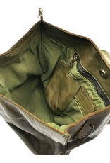 HillBurry Leather backpacks Leather shoppers - HillBurry Crossbody-Sling bag Washed Leather olive green