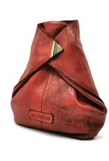 HillBurry Leather backpacks Leather shoppers - HillBurry Crossbody-Sling bag Washed Leather red